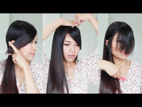 The Best Hair Hack ♥ How to Cut Side Swept Bangs at...