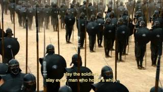 Daenerys gets her army and burns Astapor. Game of Thrones 3x04