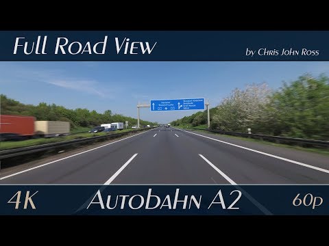 Autobahn (A2), Germany: Bielefeld - Hannover / Bückethaler Knick - Wunstorf-Kolenfeld - 4K Ultra HD