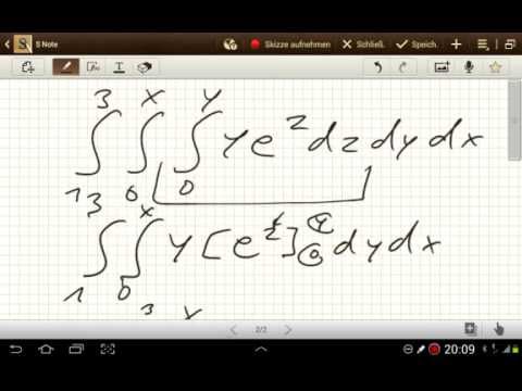 Beispiel zum Dreifachintegral (Mehrdimensionale Integralrechnung)