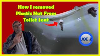 How I removed plastic toilet seat nuts from rusty bolts. #Toilet seat #plastisc nut removal