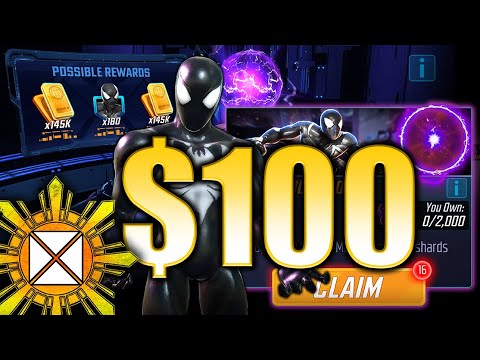 $100!!! (Back In Black) Orb Opening [Symbiote Spiderman] - Marvel Strike Force MSF