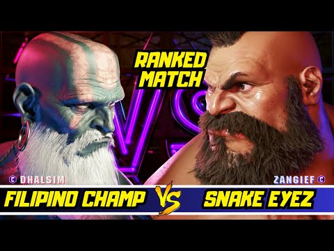 FILIPINO CHAMP [DHALSIM] VS SNAKE EYEZ [ZANGUIEF] 🔥 RANKED MATCH SF6