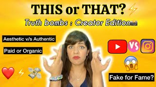 ⚠️TOO HONEST to HANDLE This or That challenge⚡️Spilling the ☕️! What goes INSIDE a CREATOR’s MIND❤️💸