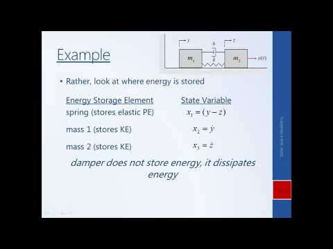 System Dynamics and Control Module 27b   Choosing State Variables