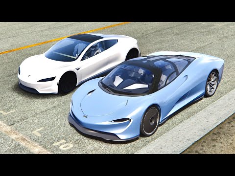 McLaren Speedtail vs Tesla Roadster - Highlands