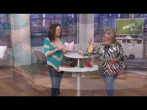 Earth Leather Perforated Wedge Sandals- Pisa Galli on QVC