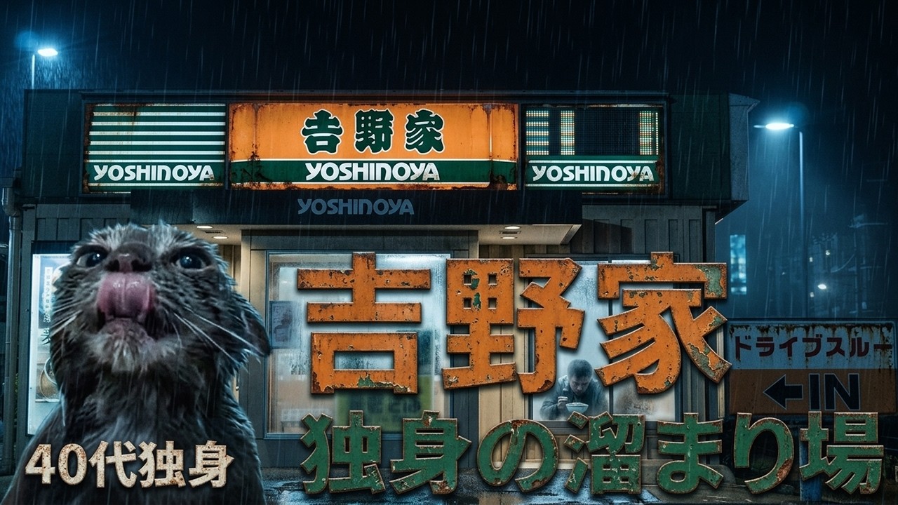 【猫ミーム】独身の帰る場所 吉野家