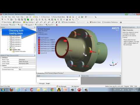 CADFEM Tutorial No 4 - Performing Calculations for a Bolted Assembly using ANSYS® Workbench™