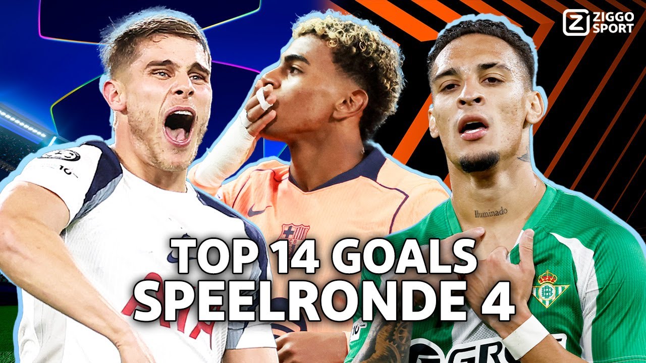 DE 14 MOOISTE GOALS VAN SPEELRONDE 4 😍| TOP 14 - CHAMPIONS LEAGUE, EUROPA LEAGUE & CONFERENCE LEAGUE