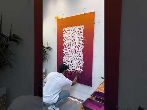 MAD GRAFFITI HANDSTYLE ON A CANVAS 😵 #graffiti #graffitiart #shorts