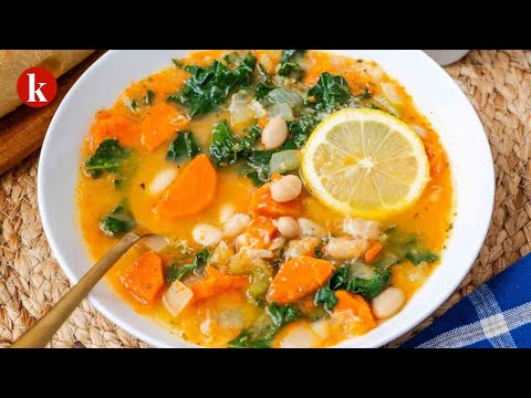 Lemon White Bean Soup with Kale