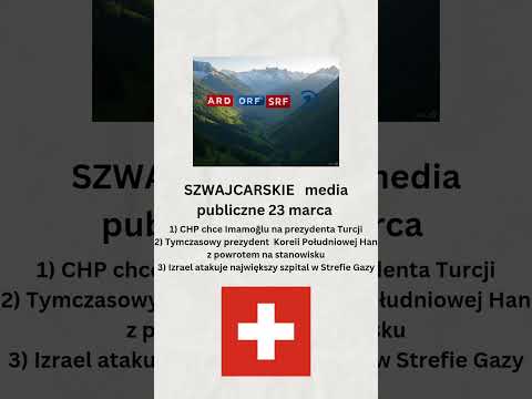 Szwajcarskie media publiczne 23 marca