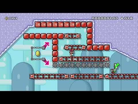 Yoshi's Boost (Hard Speedrun) by ColorOfYou - Super Mario Maker 2 - No Commentary 1bv