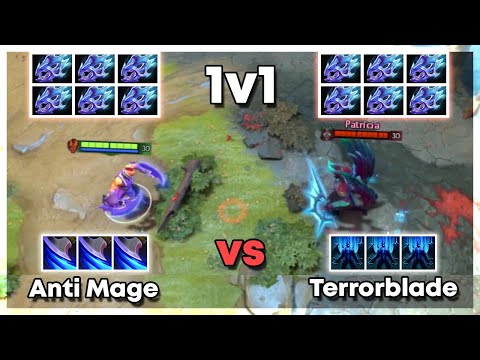 6x Moon Shard Anti Mage vs 6x Moon Shard Terrorblade - Dota 2 1v1