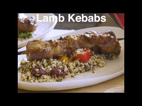 How to Make Tamarind Glazed Lamb Kebabs and Quinoa Salad