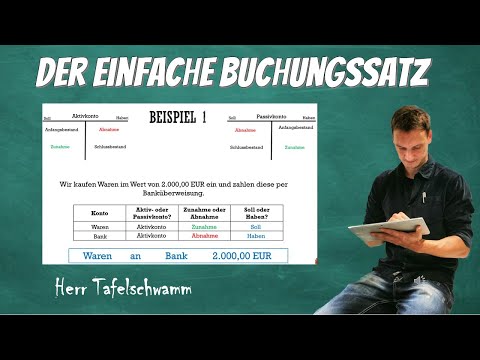 The simple posting entry - debit to credit - asset account / liability account - simply explained...