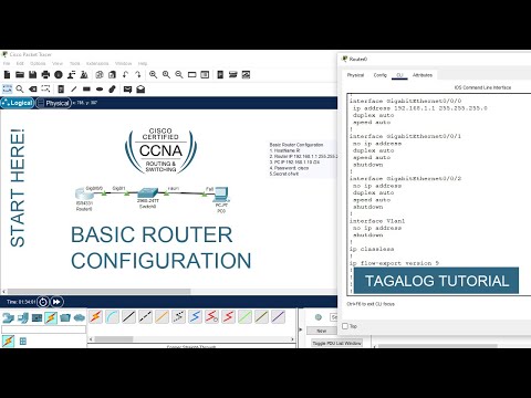 Basic Router Configuration Tagalog Tutorial | CCNA | Packet Tracer Lab