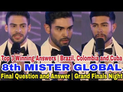 8th MISTER GLOBAL Top 3 Winning Answers | Final Question and Answer | Grand Finals Night