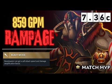 [ BEAST MASTER ] Beast Mode RAMPAGE - 21/1/12 KDA - MVP - Epic Gameplay | Immortal Dota 2 Gameplay