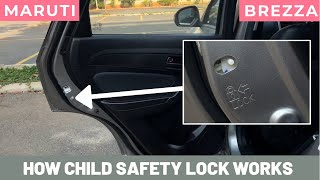 How Child Safety Lock Works | Maruti Brezza | rahul saini