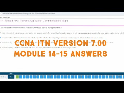 Cisco CCNA Module 14-15 Answers ITN Version 7.00 | ccna module 14-15 answers | module 14-15 answers