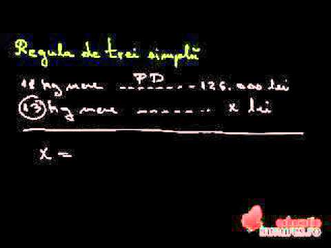 Regula de trei simpla   Lectie video   Educatie inmures ro