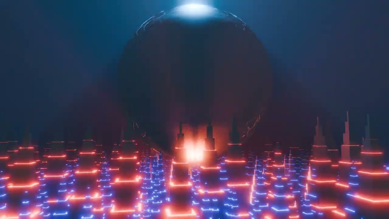 Sci-Fi City Building Animation 3D Model