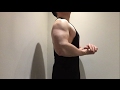 Cocky bicep flex bodybuilder gains