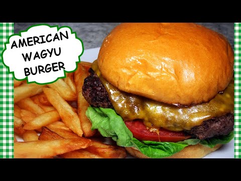 WAGYU BEEF BURGER IN CAST IRON PAN | AMERICAN WAGYU...