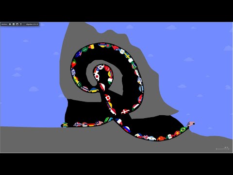 Car Race - Country Cars , With 51 Countries - Algodoo