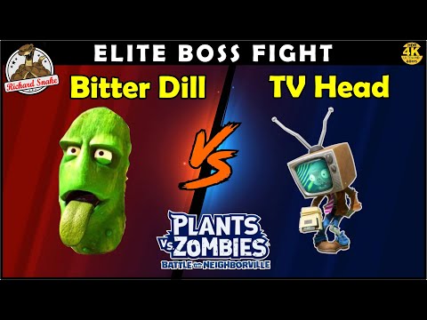 PvZ 3: Battle for Neighborville TV Head vs Bitter Dill Elite Boss Fight Garden Ops Gameplay