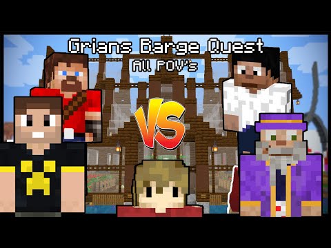 Grian's Barge Quest! All POV's | Hermitcraft season 7