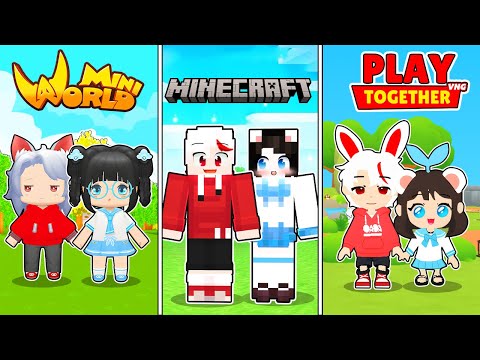 Simmy Cat 24H Challenge Play MINI WORLD MINECRAFT AND PLAY TOGETHER