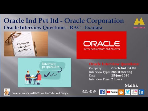 Oracle Ind Pvt ltd Oracle Corporation || Oracle Interview Questions || RAC Real Time Interview