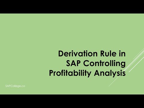 Everything about derivation rule in SAP Controlling Profitability Analysis (SAP COPA)