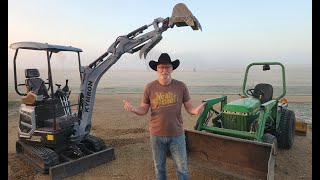 Kymron XH20D Mini-Excavator & John Deere 955-Fence Line Project