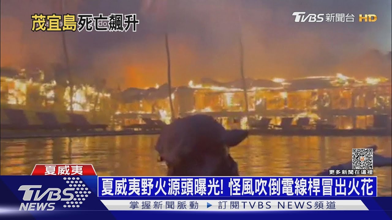 夏威夷野火源頭曝光! 怪風吹倒電線桿冒出火花