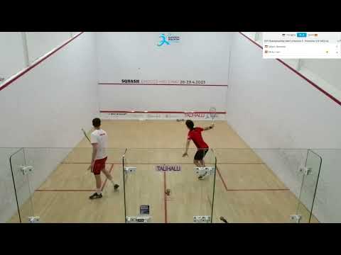 Benedek Takacs - Ivan Pérez (Hungary vs Spain) - ESF European Team Squash Championships 2023