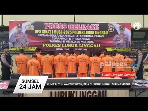 Cuma Butuh Waktu 2 Detik Pria di Lubuk Linggau Curi 40 Motor