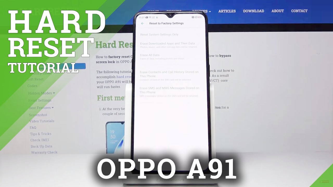 How to Factory Reset OPPO A91 – Delete Files / Restore Defaults