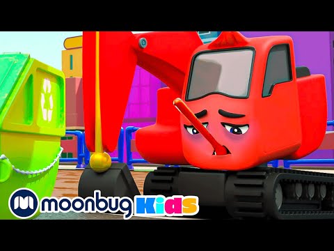 Oh No! Digley is Sick - Pancake Shack Problem | Cars, Trucks & Vehicles Cartoon | Moonbug Kids