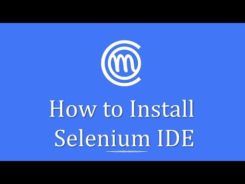 How to install Selenium IDE Video