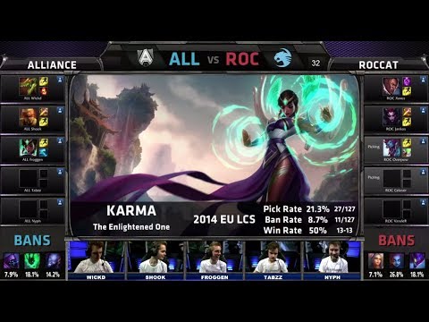 Alliance vs ROCCAT Game 1 | 3rd place decider Season 4 EU LCS Spring 2014 Playoffs | ALL vs ROC G1