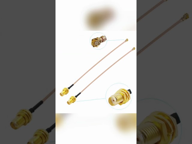 Vídeo relacionado con ROBAUN Adaptador de conector de cable RP SMA hembra de 2 orificios con clavija interna de panel a conector de cable U.FL RG178 for punto de acceso de enrutador(30cm)