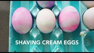 How to Dye Eggs with Shaving Cream - Shaving Cream Easter Eggs