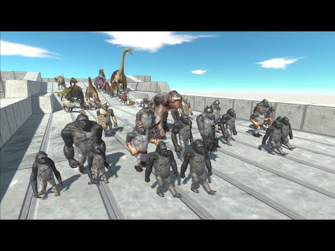 Race to eat Mutant Primates - Animal Revolt Battle Simulator