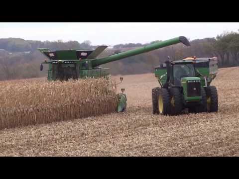 Grain Cart - corn on the move from combine to unloading in the semi!