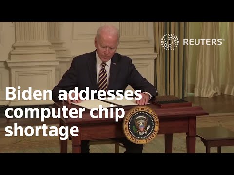 拜登急於解決電腦芯片短缺問題 (Biden rushes to address computer chip shortage)