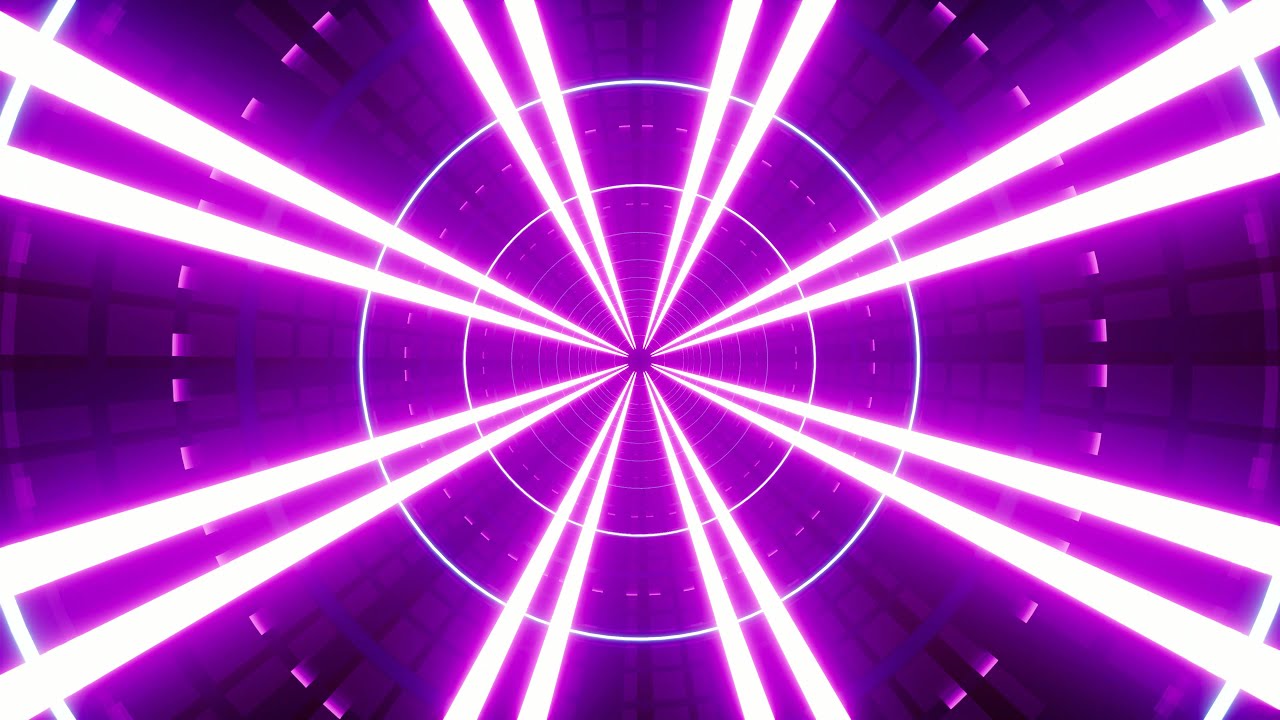 10 Hours 4K Dazzling Lights Rays Tunnel Lamp Vj Loop | Background Party